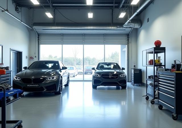 清潔でモダンなClean Car Studioの内部