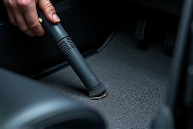 車内のバキューム清掃