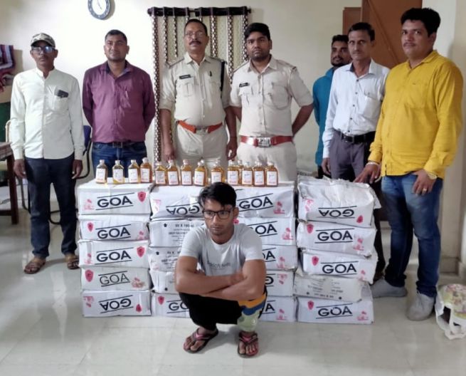आबकारी विभाग की बड़ी कार्रवाई : 1000 पौवा शराब के साथ युवक गिरफ्तार